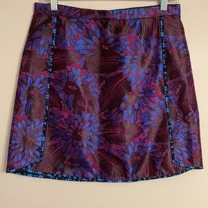 J. CREW Embroidered Print A-Line Mini Skirt